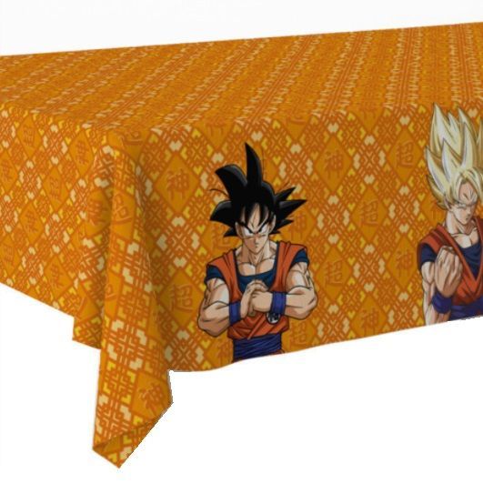 Mantel de plástico 120x180cm Dragon Ball, ideal para fiestas y cumpleaños.