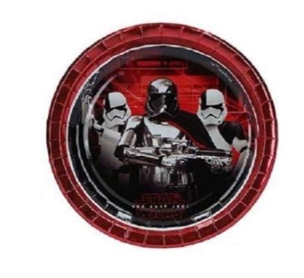 Pack 8 platos de cartón para fiesta, Star Wars 23cm, , ideal fiestas de cumpleaños