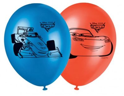 Pack 8 globos Disney Cars, ideales para decorar fiestas de cumpleaños