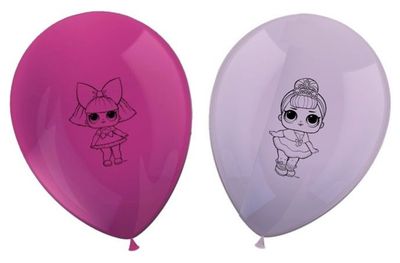 Paquete de 8 globos Lol Surprise, ideales para decorar fiestas de cumpleaños