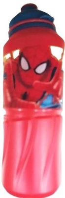 botella ergo de la licencia oficial Spiderman, Capacidad: 530 ml, producto de plástico libre de BPA, ideal para llenar de agua
