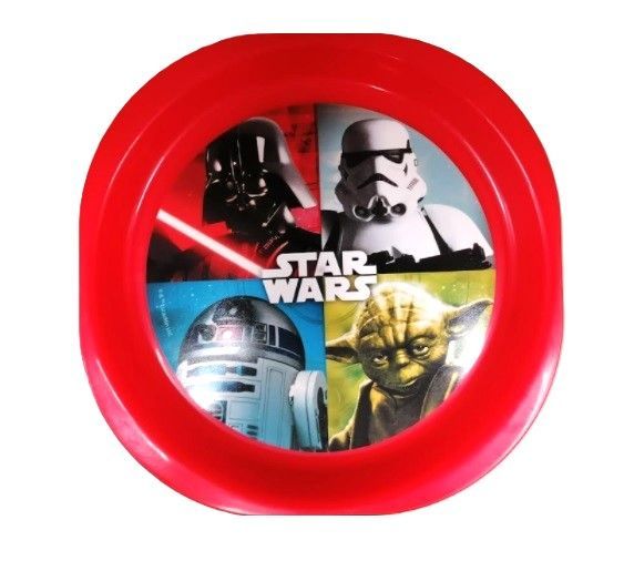 plato reutilizable fiesta licencia oficial Star Wars, plastico libre de BPA