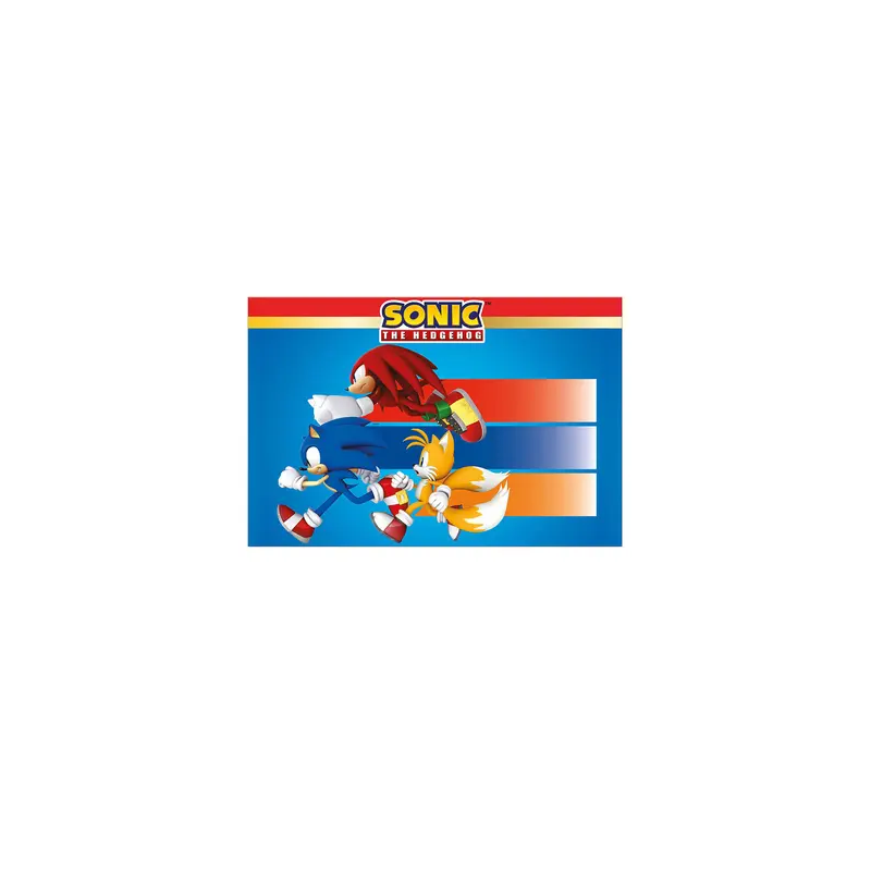 Mantel de plástico 120x180cm Sonic, ideal para fiestas y cumpleaños.