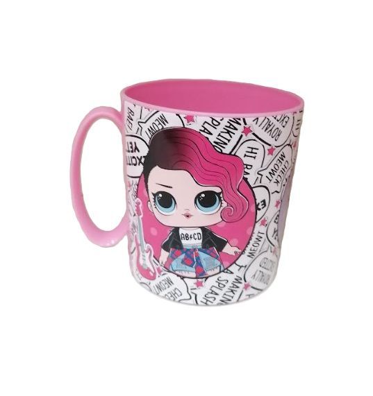 Taza apta para microondas de la licencia oficial Lol surprise, capacidad: 350ml, producto de plastico libre de BPA