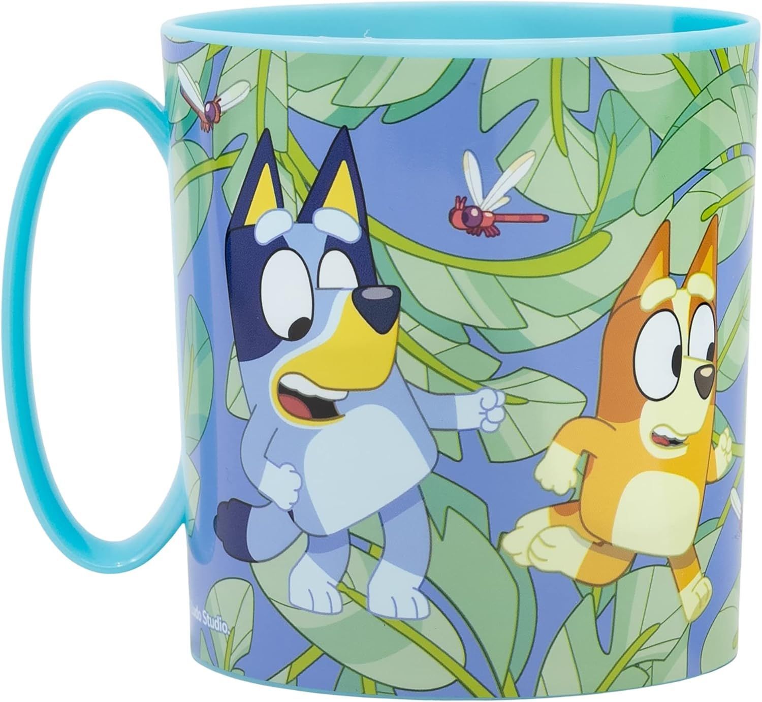 Taza apta para microondas de la licencia oficial Bluey, capacidad: 350ml, producto de plastico libre de BPA