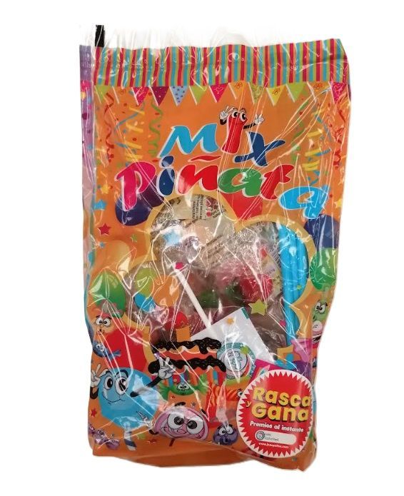 Relleno mix para piñata, surtido para fiesta, compuesto por golosinas surtidas envueltas individualmente