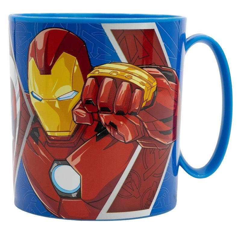Taza de plástico reutilizable para microondas de 390 ml de capitan america, los vengadores, avengers