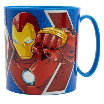 Taza de plástico reutilizable para microondas de 390 ml de capitan america, los vengadores, avengers