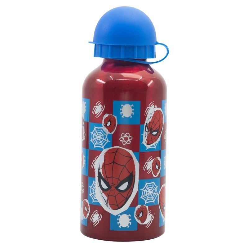 Botella de aluminio, licencia marvel Spiderman,  diseño urban, capacidad: 400ml