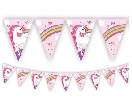 Pack banderines diseño Unicornio, longitud 3mt