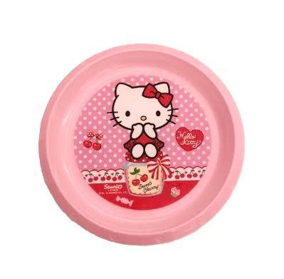 plato reutilizable fiesta Hello Kitty, plastico libre de BPA