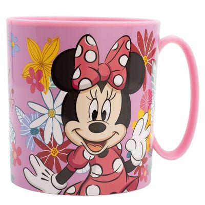 Taza apta para microondas de la licencia oficial Disney Minnie, capacidad: 390ml, producto de plastico libre de BPA