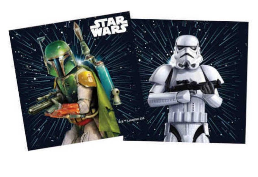Pack de 20 servilletas de papel para fiestas de cumpleaños,  Star Wars Darth Vader