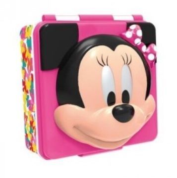 sandwichera diseño 3d de la licencia oficial Disney Minnie Mouse, perfecta para llevar al cole