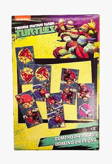 Domino de viaje licencia oficial Tortugas Ninja, producto de carton