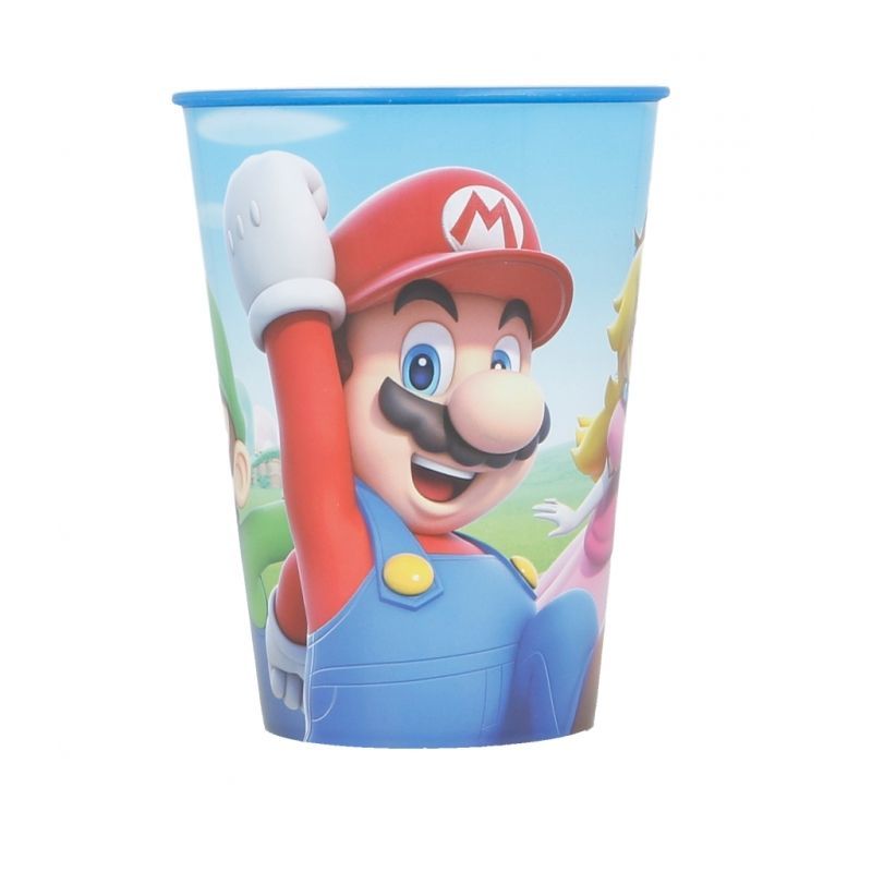 Vaso reutilizable Super Mario, ideal para fiestas, cumpleaños o para uso diario