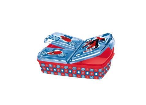 Sandwichera multiple Spiderman, licencia oficial, 3 compartimentos, plastico sin BPA