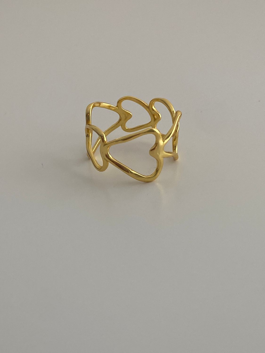 Hjerte ring (forgyldt)