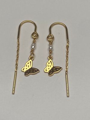 Små sommerfugle øreringe