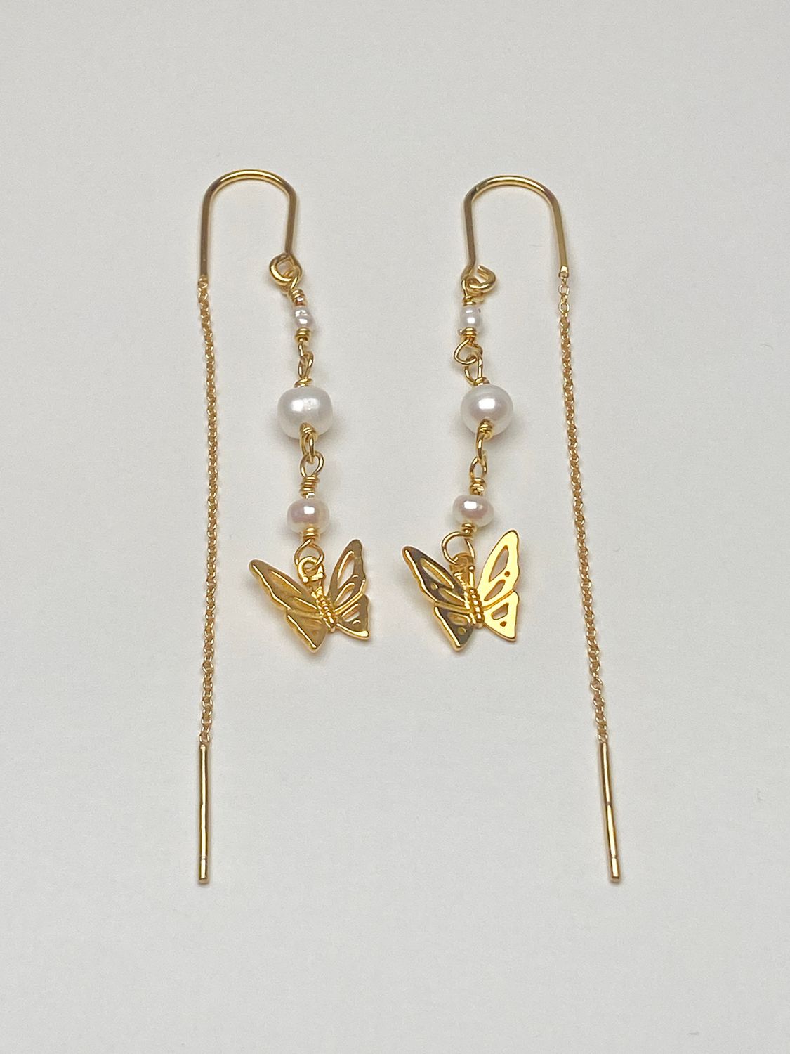 Store sommerfugle øreringe