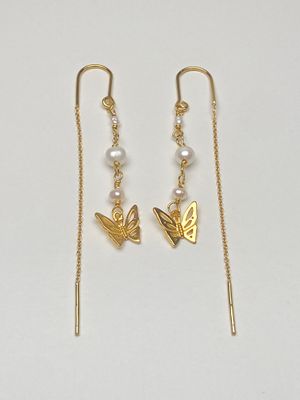 Store sommerfugle øreringe