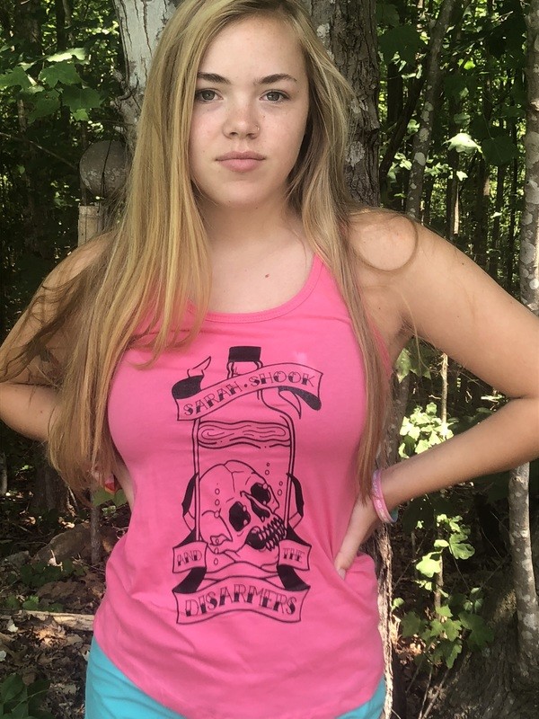Pink Skull &amp; Bottle Women&#39;s Racerback Tank