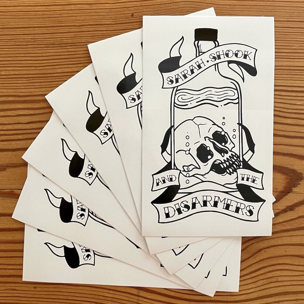 Skull and Bottle Sticker