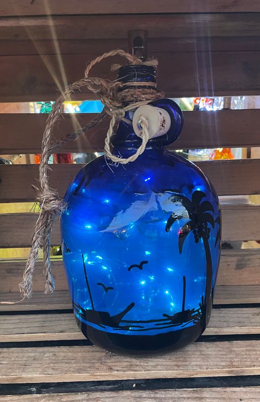 CUSTOM HAND PAINTED GLASS GALLON JUGS