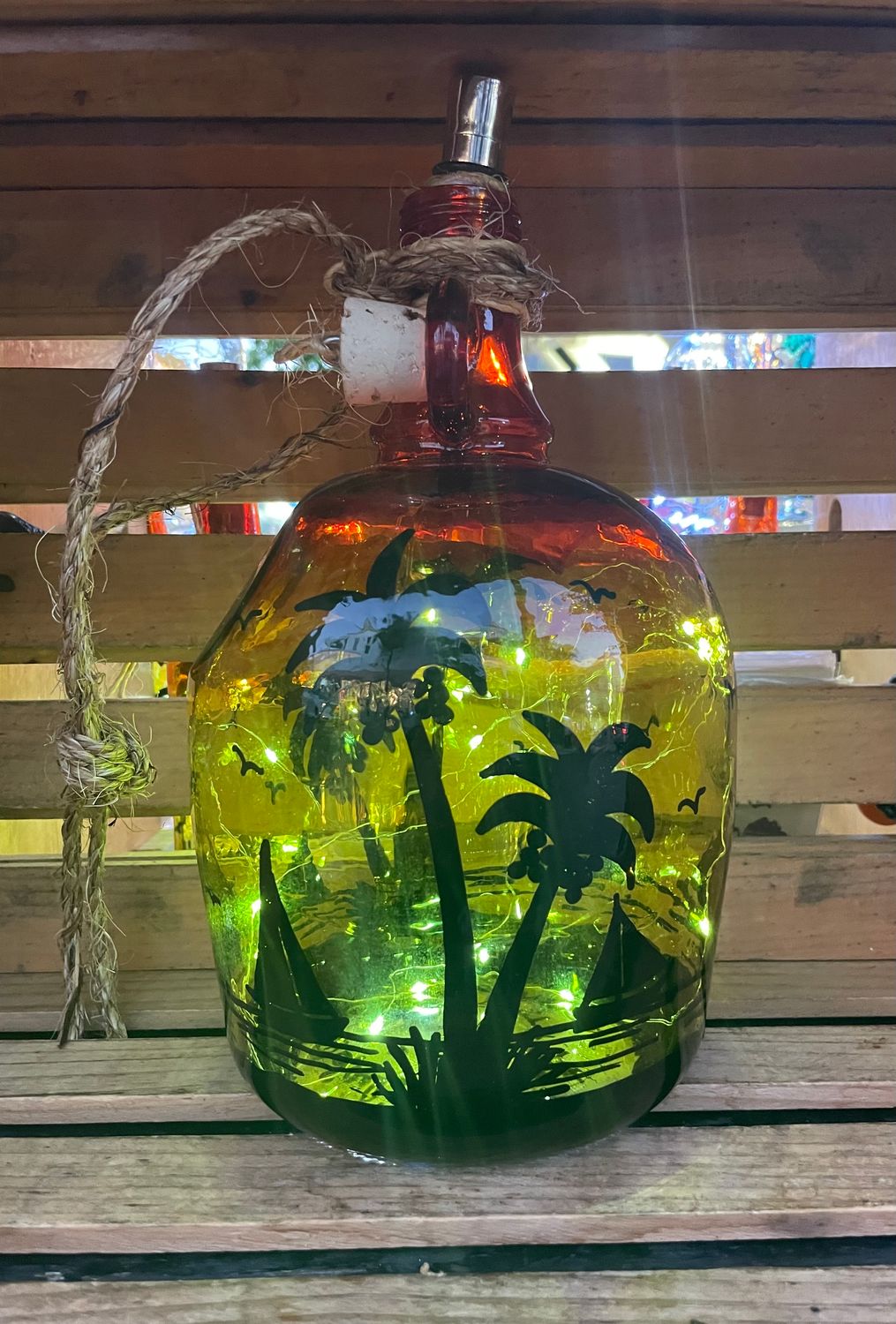 CUSTOM HAND PAINTED GLASS GALLON JUGS