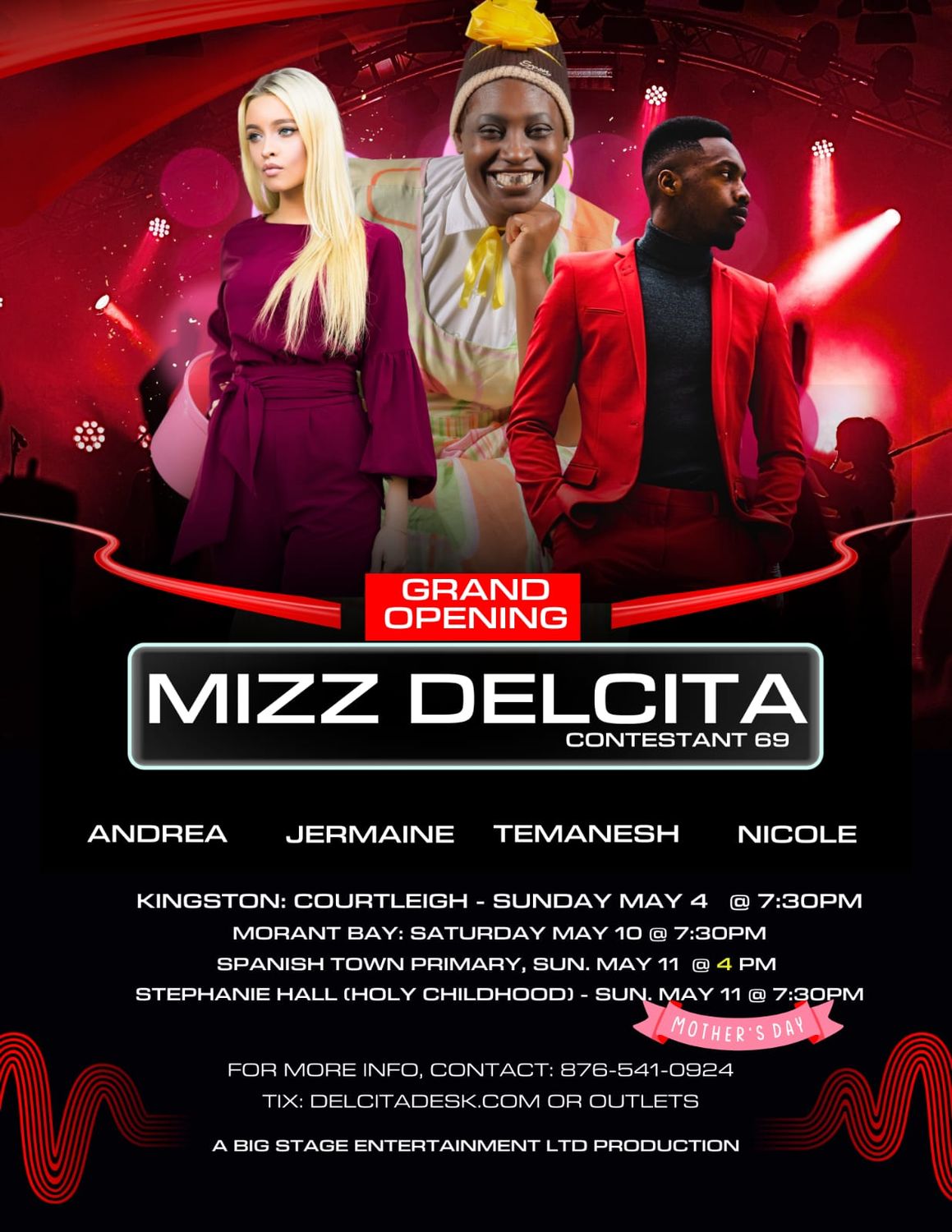 MIZZ DELCITA, MANDEVILLE, DATE: THURSDAY, MAY 22ND, 7:30PM, GENERAL*