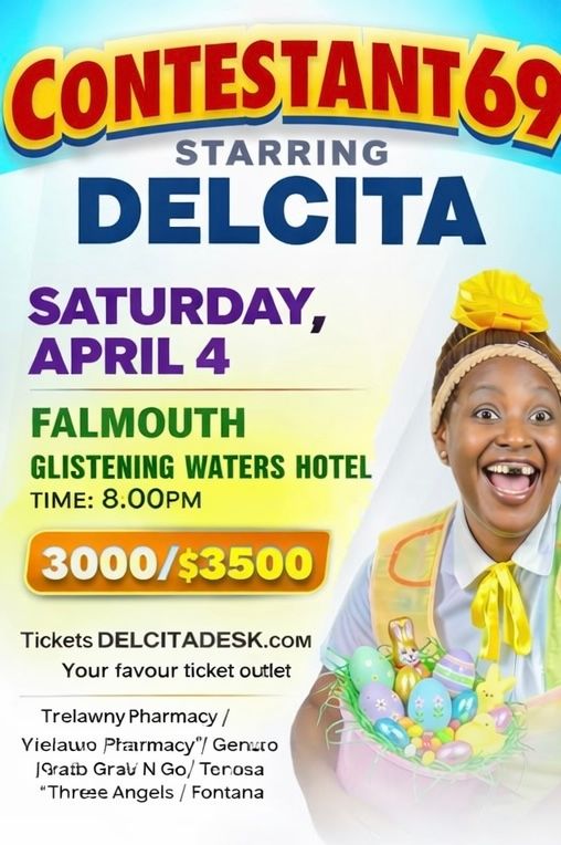 CONTESTANT 69, Date: Saturday, April 4, Falmouth, Glistening Waters Hotel 8pm, GENERAL* CONTESTANT 69, Date: Saturday, April 4, Falmouth, Glistening Waters Hotel 8pm, GENERAL*