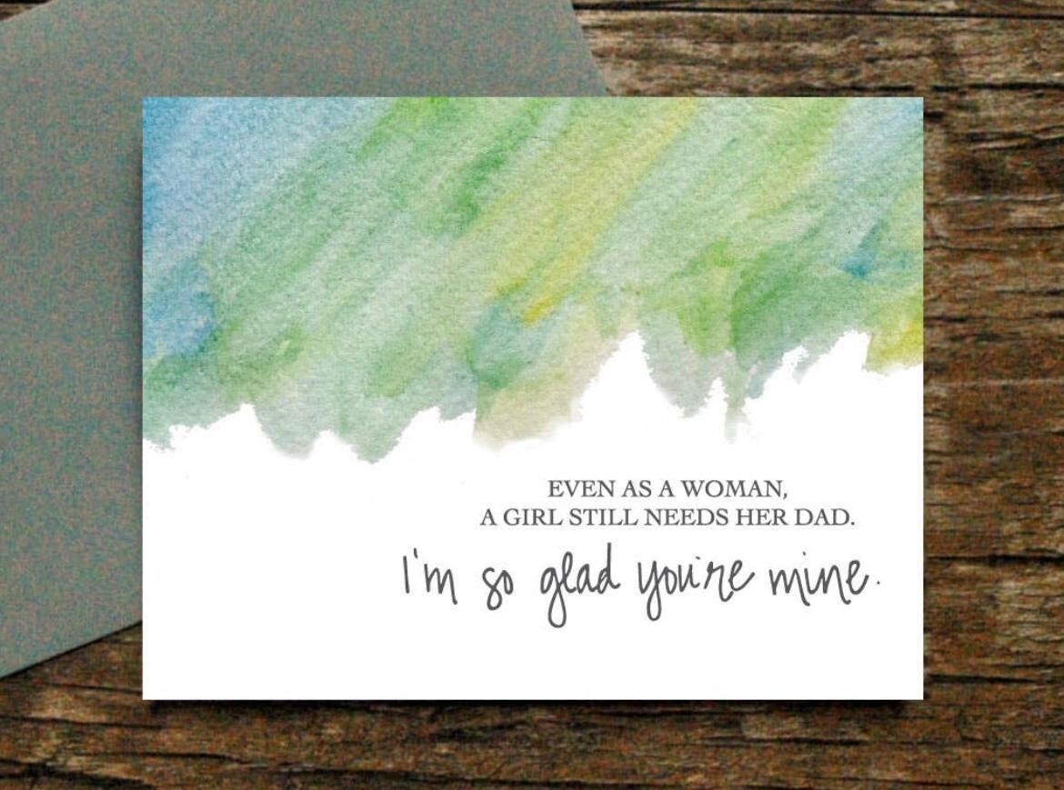 Watercolor Card Even as a Woman