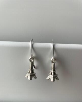 Eiffel Tower Silver Earrings