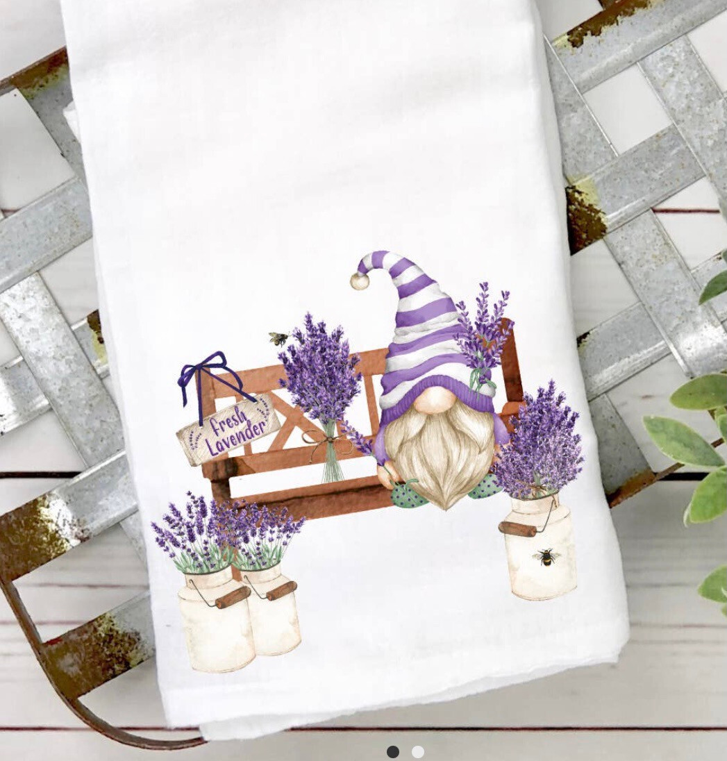 Lavender & Gnome Kitchen Towel