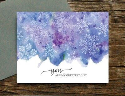 Watercolor Card You Are My Greatest