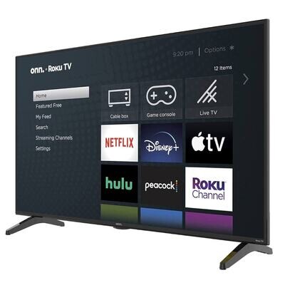 onn. 65” Class 4K UHD (2160P) LED Roku Smart TV HDR (100012587)