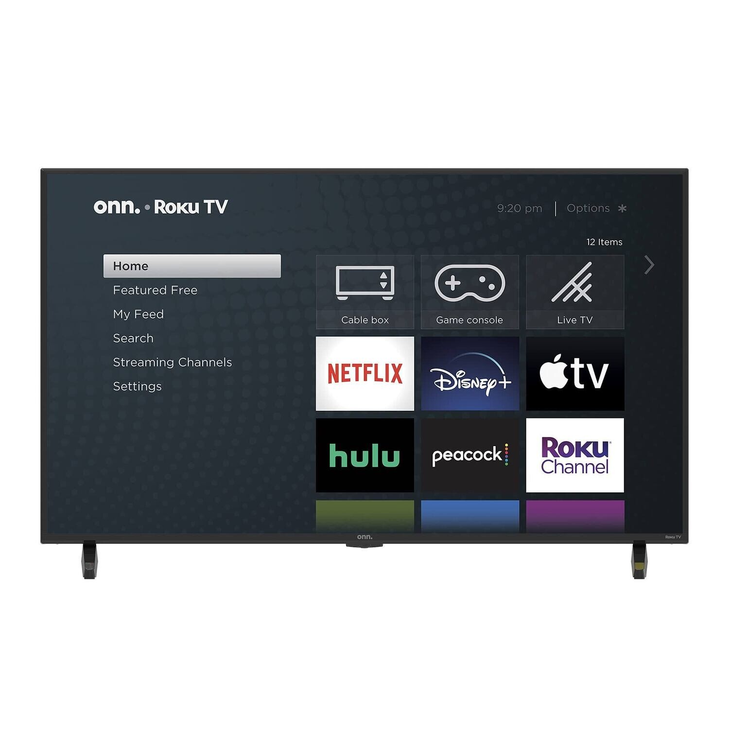 onn. 55” Class 4K UHD (2160P) LED Roku Smart TV HDR (100012586)