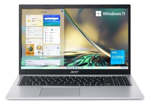 Acer Aspire 5 A515-56-32DK Slim Laptop - 15.6 Full HD IPS Display - 11th Gen Intel i3-1115G4 Dual Core Processor - 4GB DDR4 - 128GB NVMe SSD - WiFi 6 - Amazon Alexa - Windows 11 Home in S mode.
