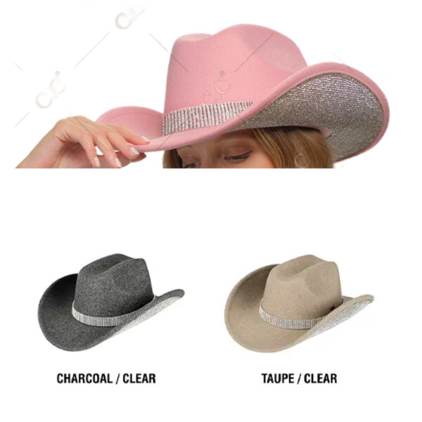 VEGAN COWBOY WITH RHINESTONE TRIM