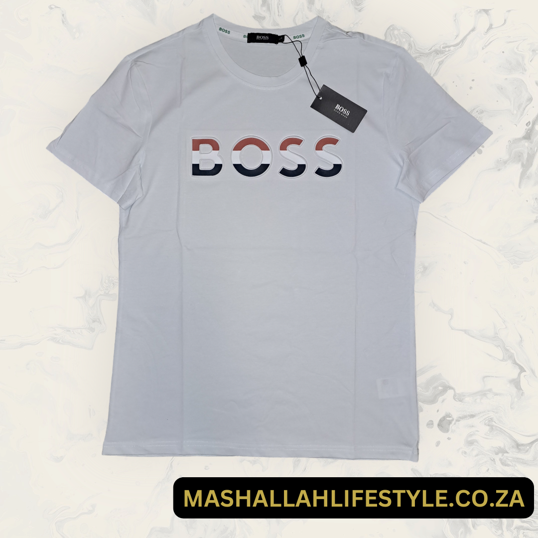 Hugo Boss Embossed Logo T Shirt White Large