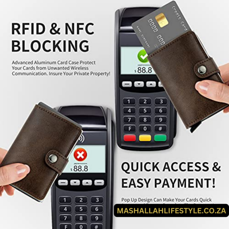 Rfid Blocking Card Pop Up Wallet _ Dark Coffee