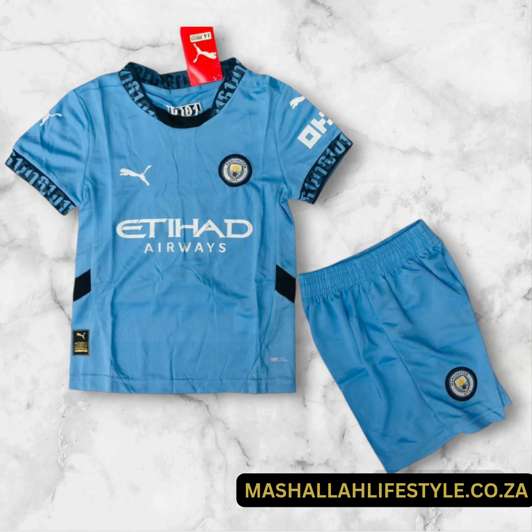 Manchester City Home Kit Haaland ( 2 Pieces , Kids )