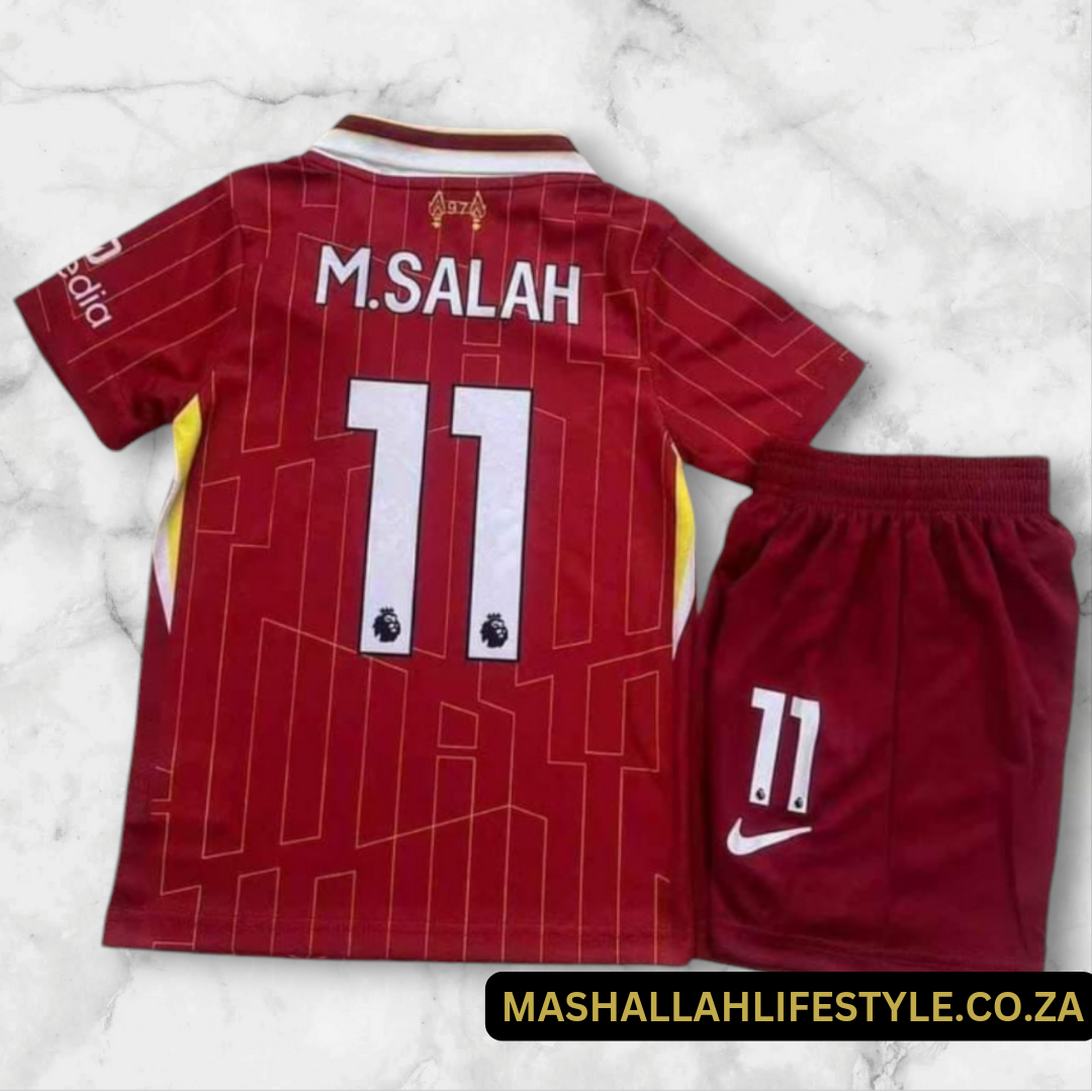Liverpool Home Kit 24 /25 Mohamed Salah ( 2 Pieces , Kids )