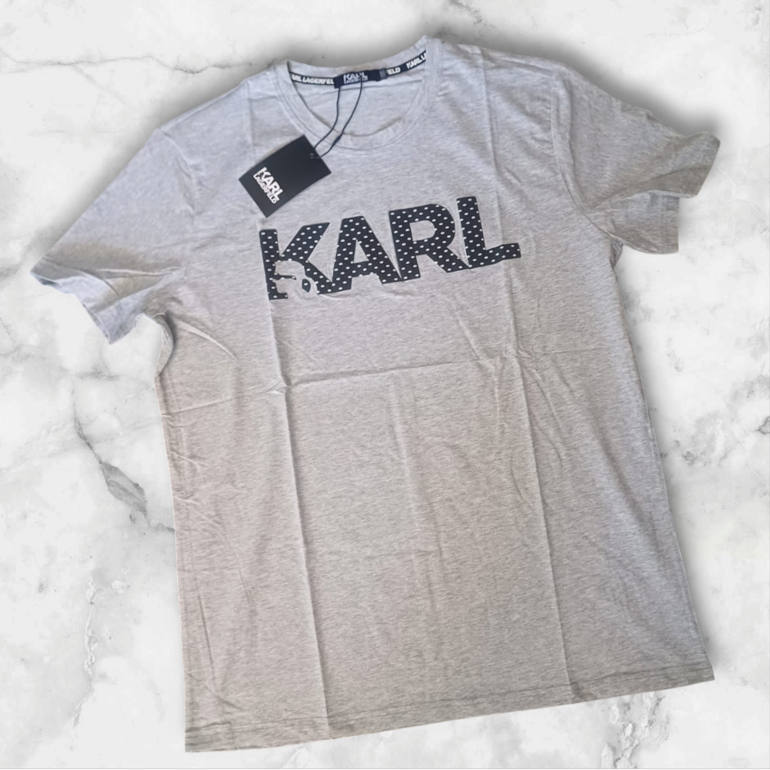 Karl Lagerfeld Polka Karl T Shirt Grey XXLarge REGULAR