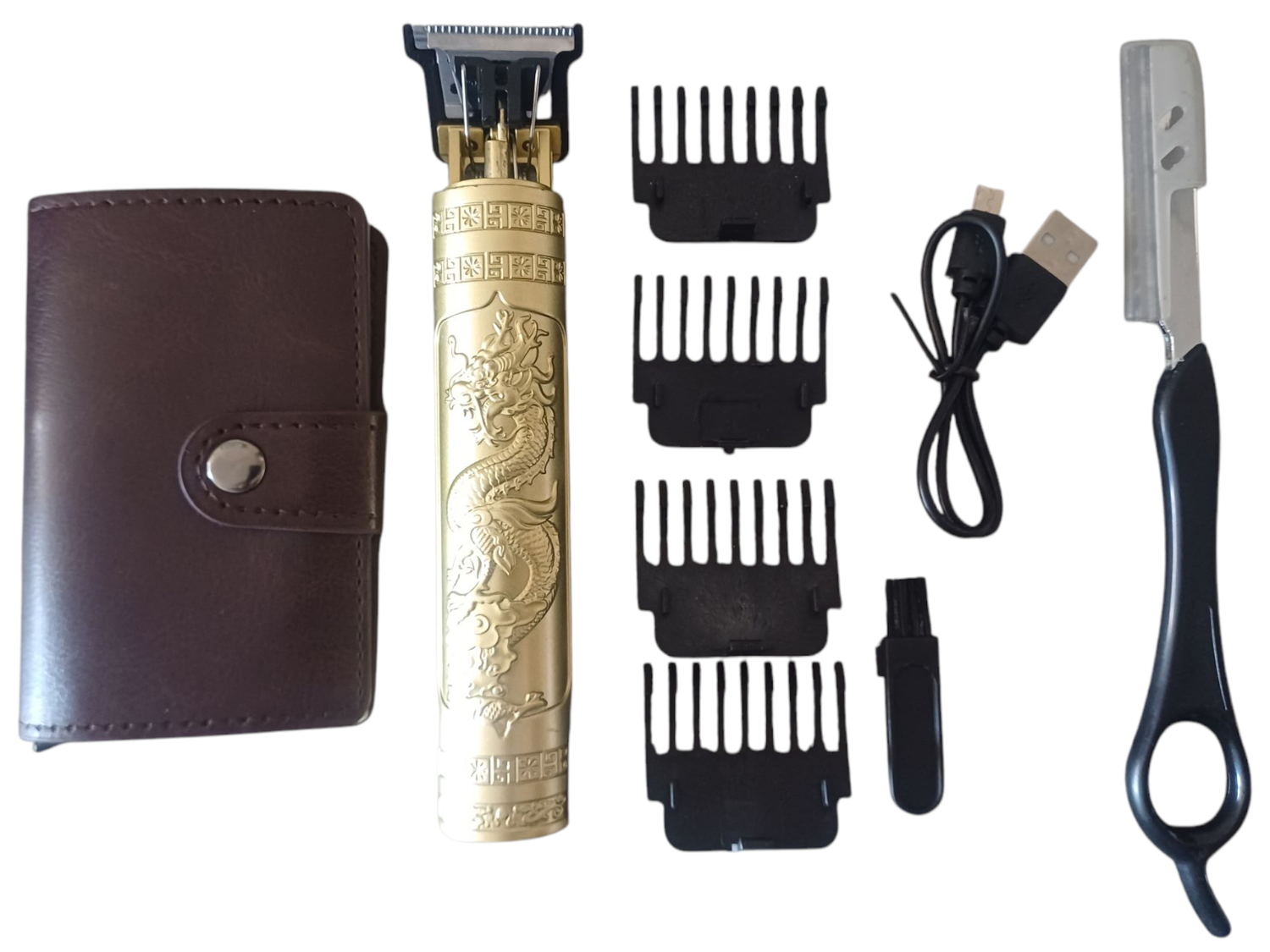 Gentleman&#39;s Grooming Set with Wireless Clipper, Shaver &amp; Wallet