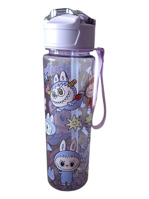 Labubu Purple Water Bottle - 750ml with Hand Strap - 1