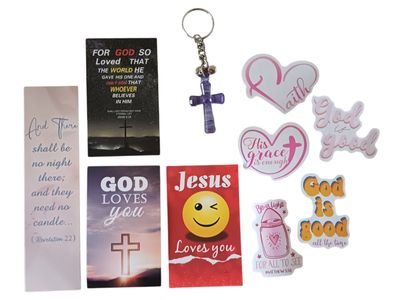 Coloured Cross Keychain Mini Gift Set