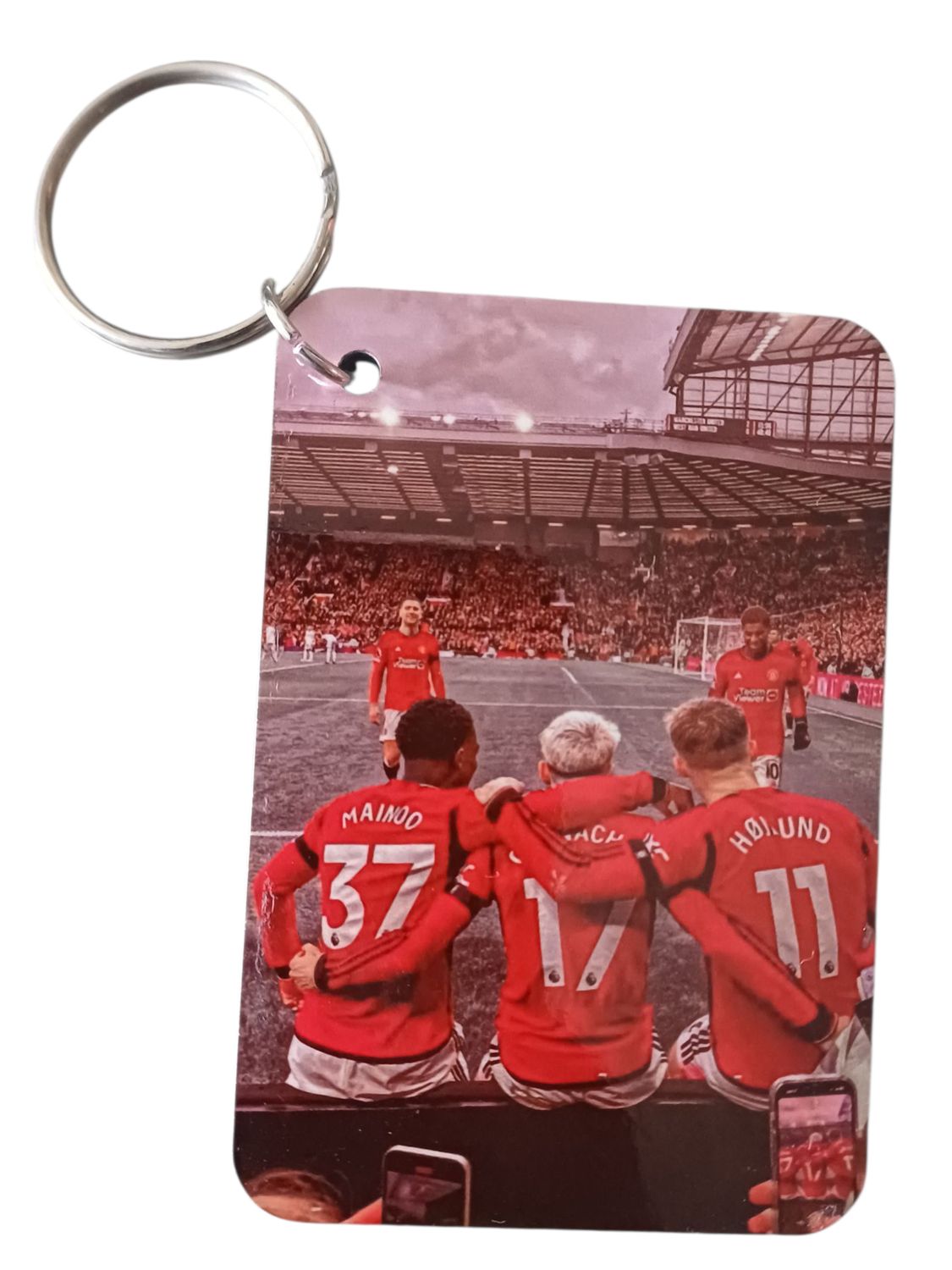 Manchester United FC Player Keyring – Mainoo, Garnacho &amp; Højlund