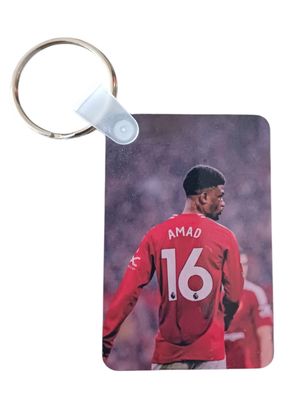 Manchester United FC Amad Keyring – Double-Sided with Club Badge