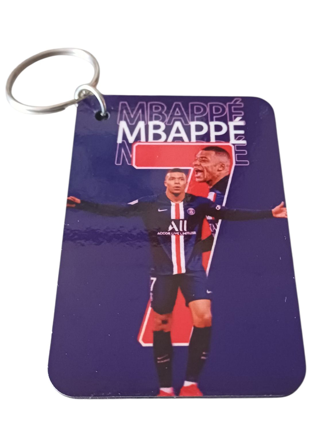 Kylian Mbappé PSG Keyring – Single-Sided MDF 50x73mm